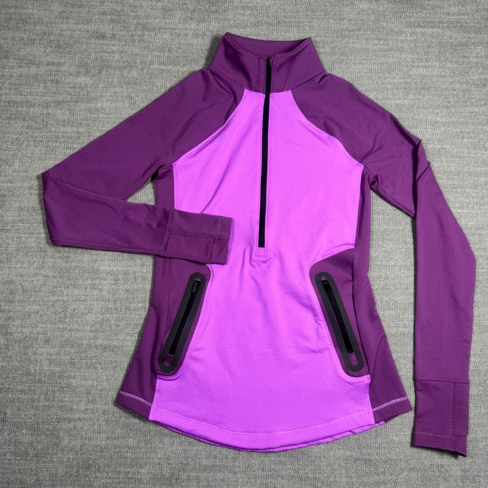 Under Armour ColdGear Reactor Purple‎ 1/2 Zip Pullover XS Athletic Running Top